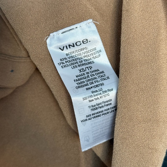 VINCE Button Down Seamless Cardigan in Beige, Size XS - Picture 4 of 4